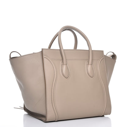 Celine Supple Calfskin Medium Phantom Luggage Beige 3 of 8
