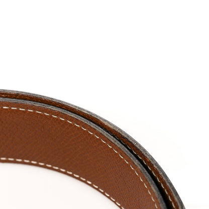 Hermes Box Courchevel 38mm Constance H Belt 80 Black Gold 6 of 7