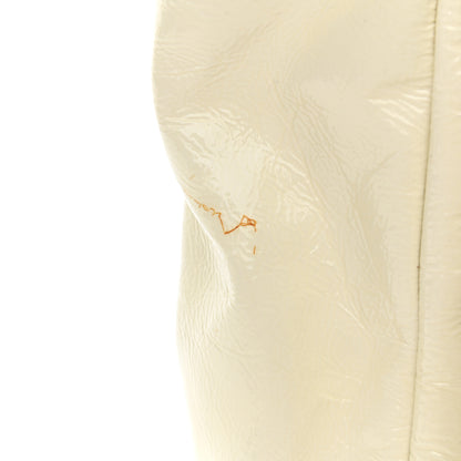 Chanel Crinkled Patent Modern Chain Flap White 13 of 13