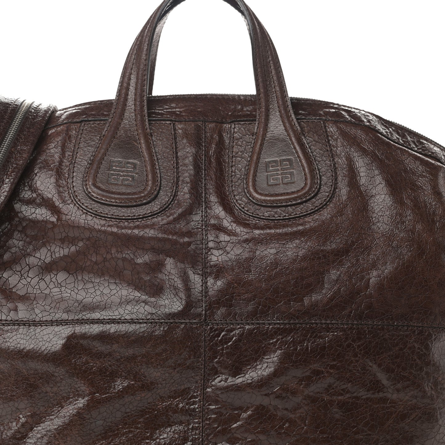 Crackled Calfskin Medium Nightingale Brown