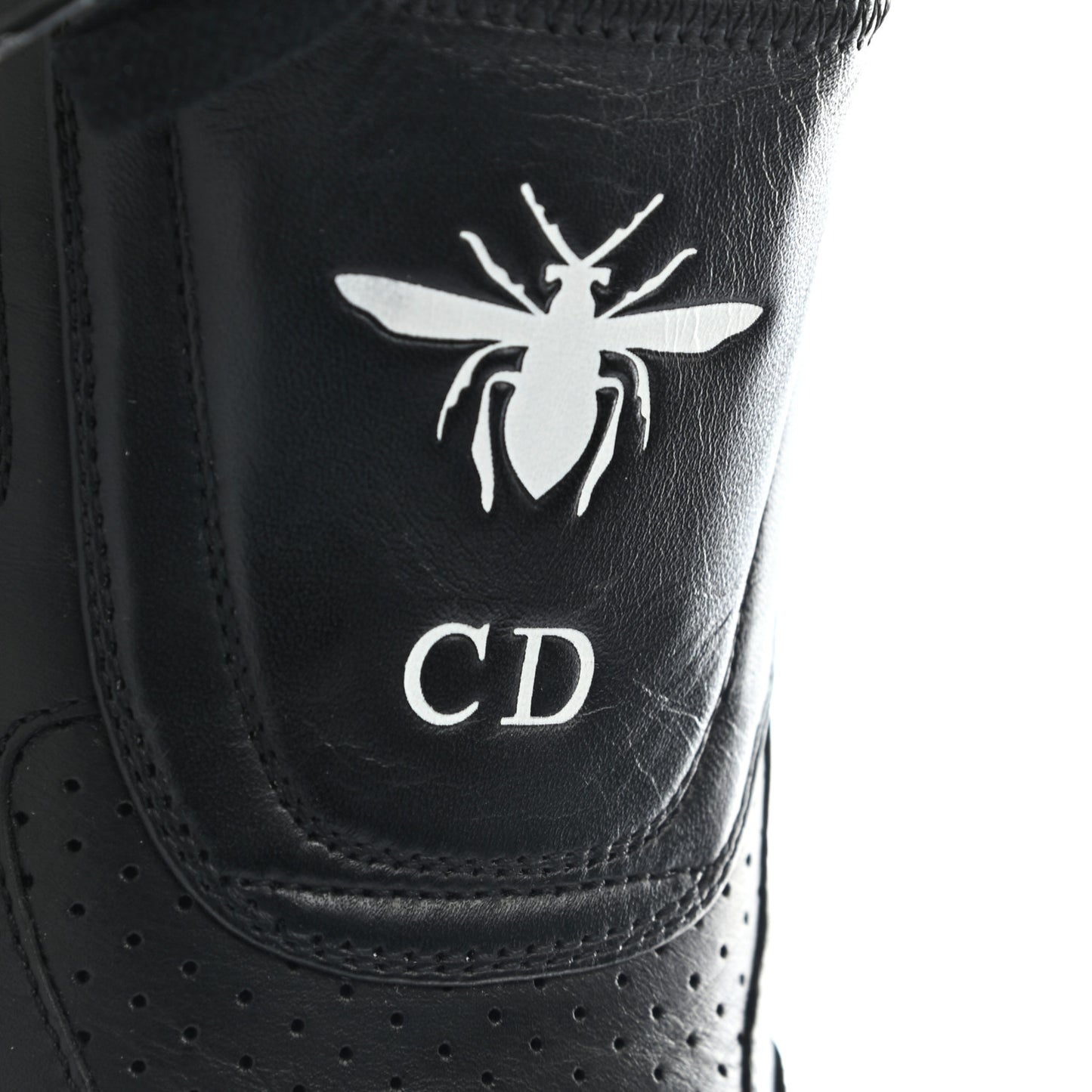 Smooth Calfskin Suede D-Fence Sneakers 39 Black