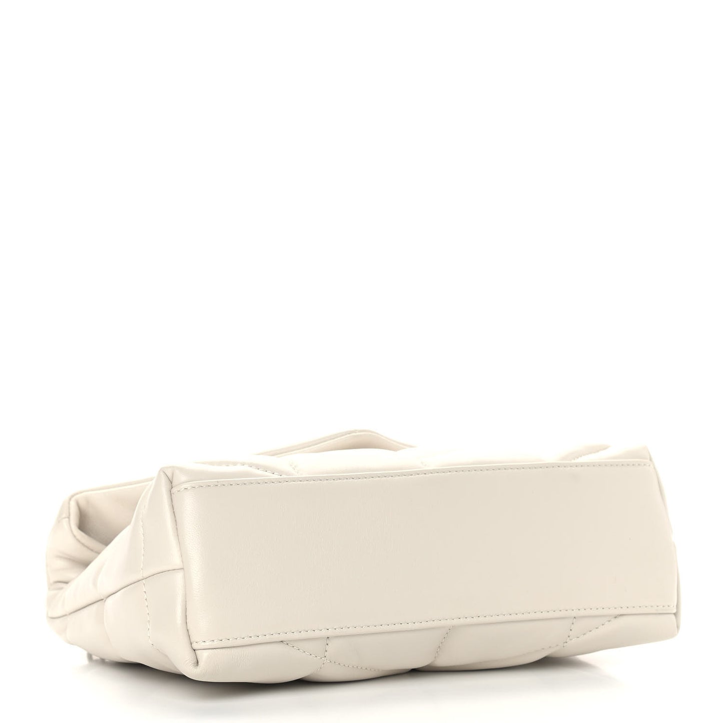 Lambskin Quilted Toy Loulou Puffer Monogram Chain Satchel Crema Soft