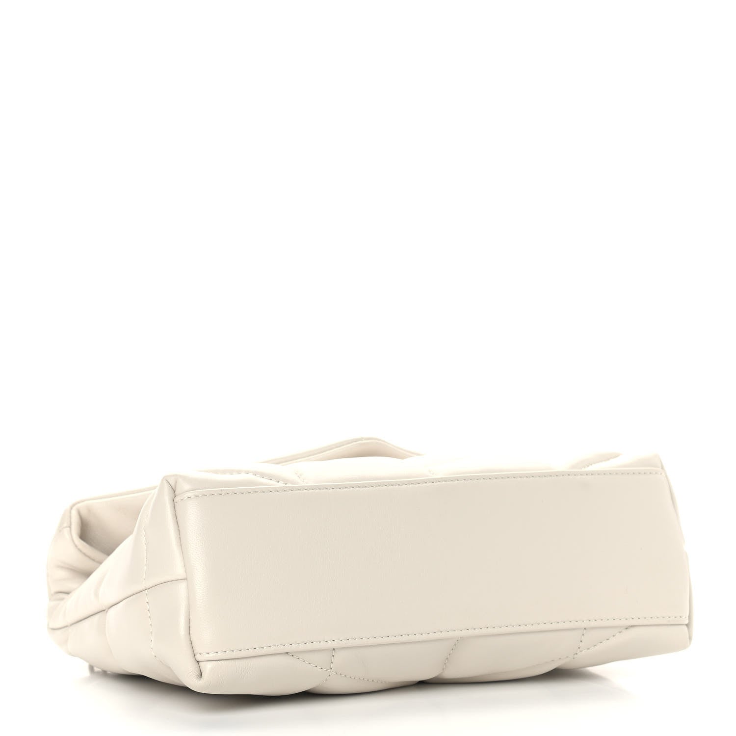Saint Laurent Lambskin Quilted Toy Loulou Puffer Monogram Chain Satchel Crema Soft 4 of 5