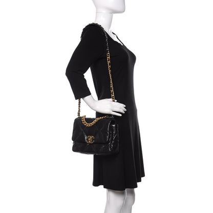 Chanel Goatskin Quilted Medium Chanel 19 Flap Black 2 of 11