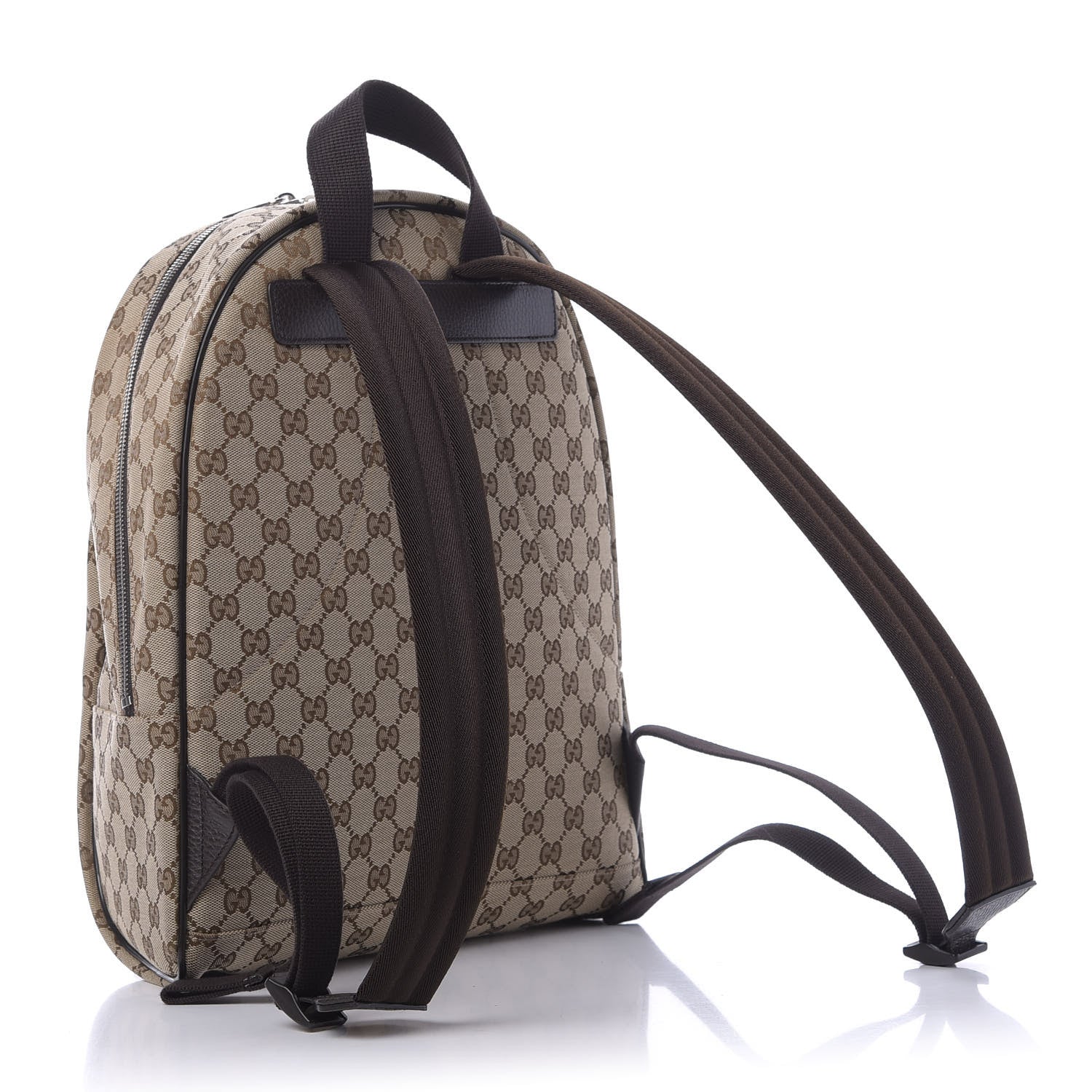 Gucci GG Monogram Travel Backpack Dark Brown 2 of 10
