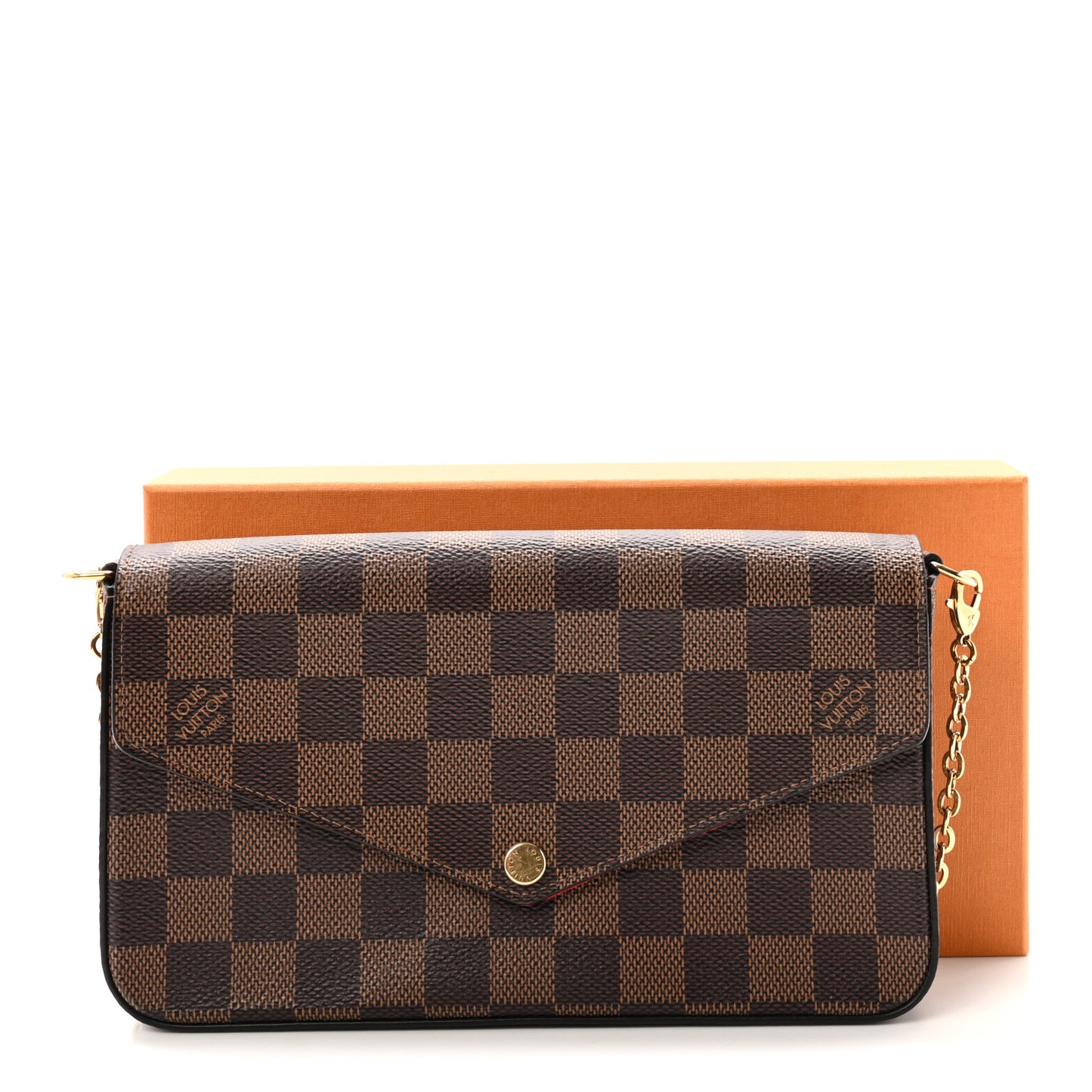 Damier Ebene Pochette Felicie Chain Wallet