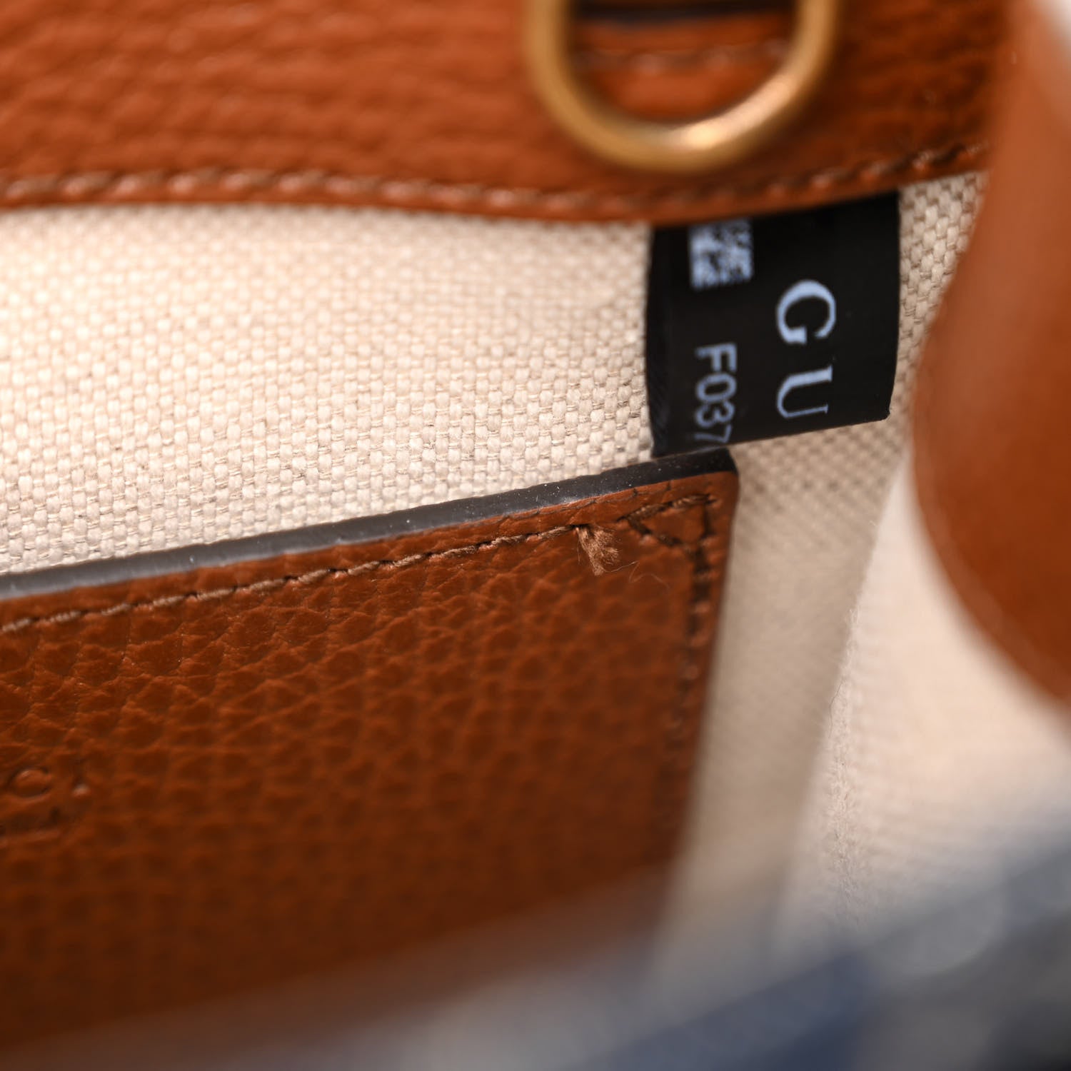 Gucci New Denim GG Monogram Dollar Calfskin Mini Retro Interlocking G Tote Bag Blue Tea Cuir Epilog 7 of 10