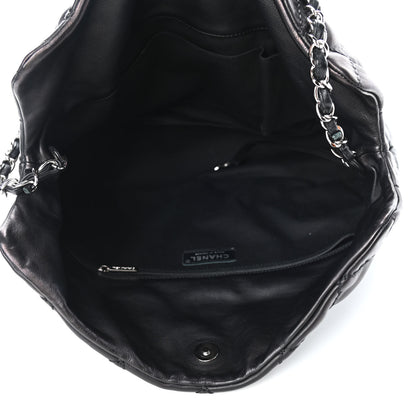 Chanel Metallic Calfskin Quilted French Riviera Hobo Black 4 of 4