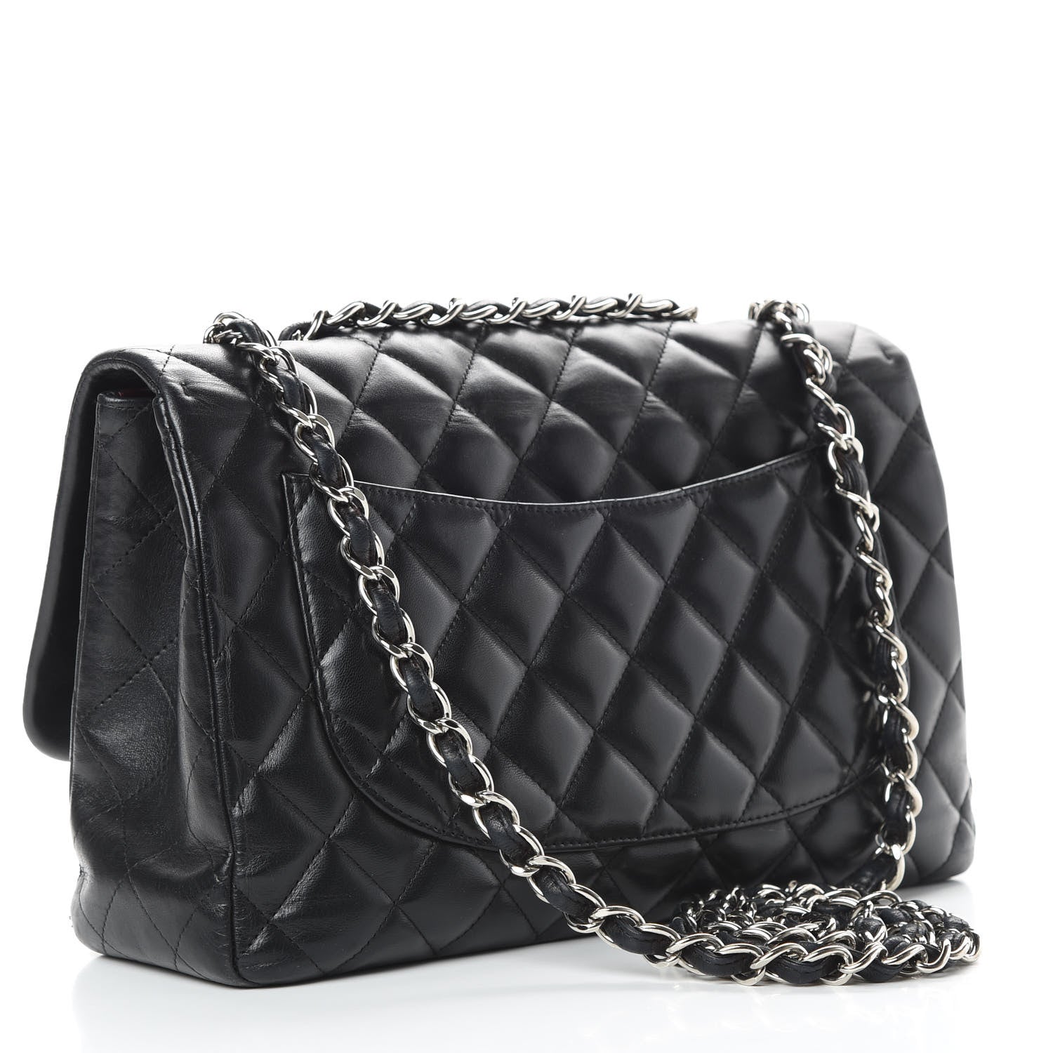 Chanel Lambskin Quilted Jumbo Single Flap Black 4 of 15