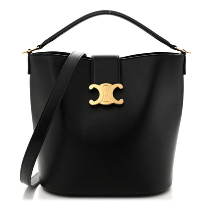 Celine Smooth Calfskin Triomphe Medium Louise Bag Black 1 of 10