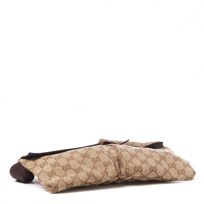 Gucci GG Monogram Double Pocket Belt Bag Dark Brown 4 of 10