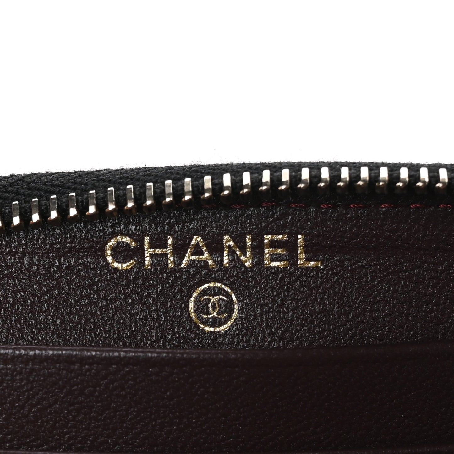Lambskin Quilted Medium Zip Around Wallet Black