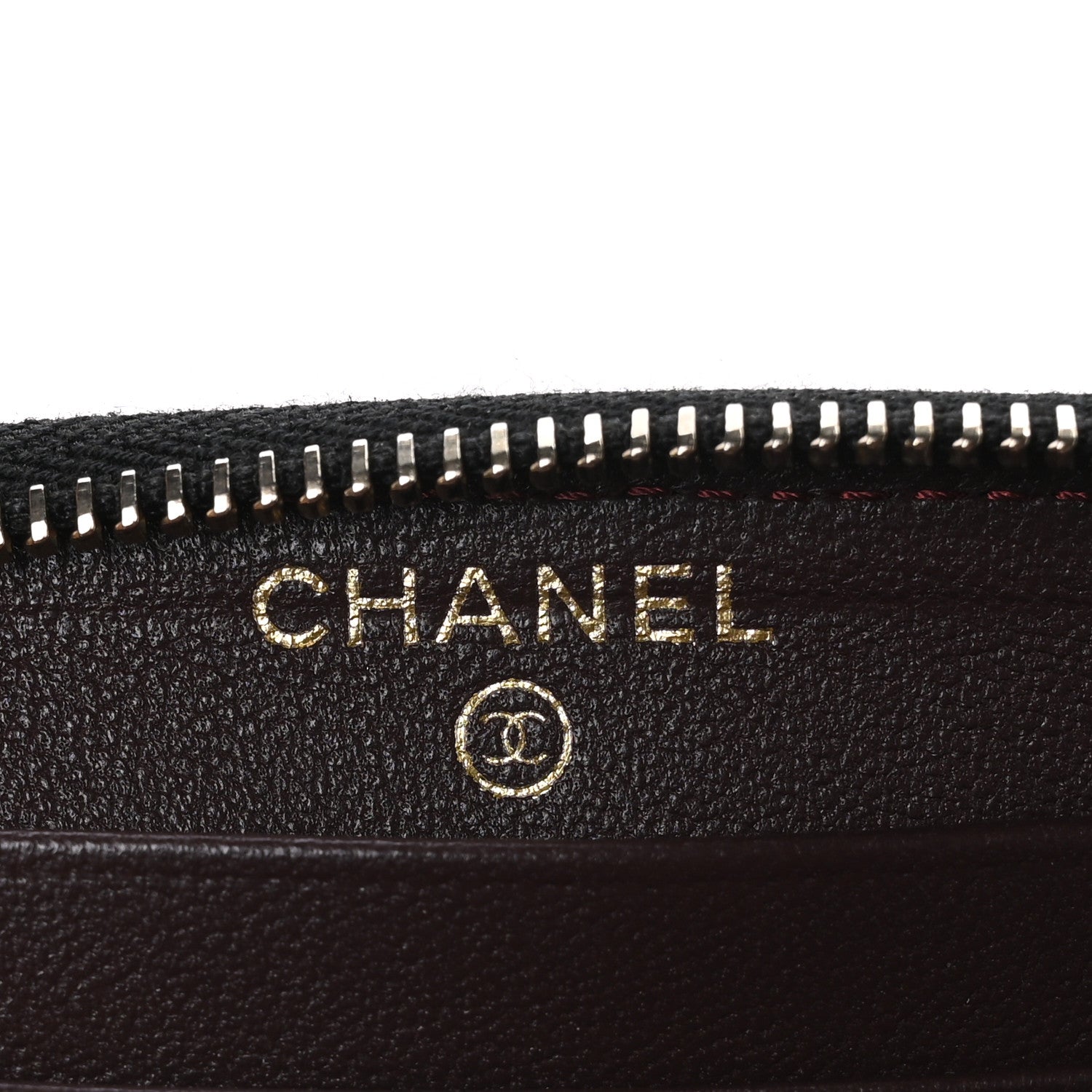 Chanel Lambskin Quilted Medium Zip Around Wallet Black 7 of 8