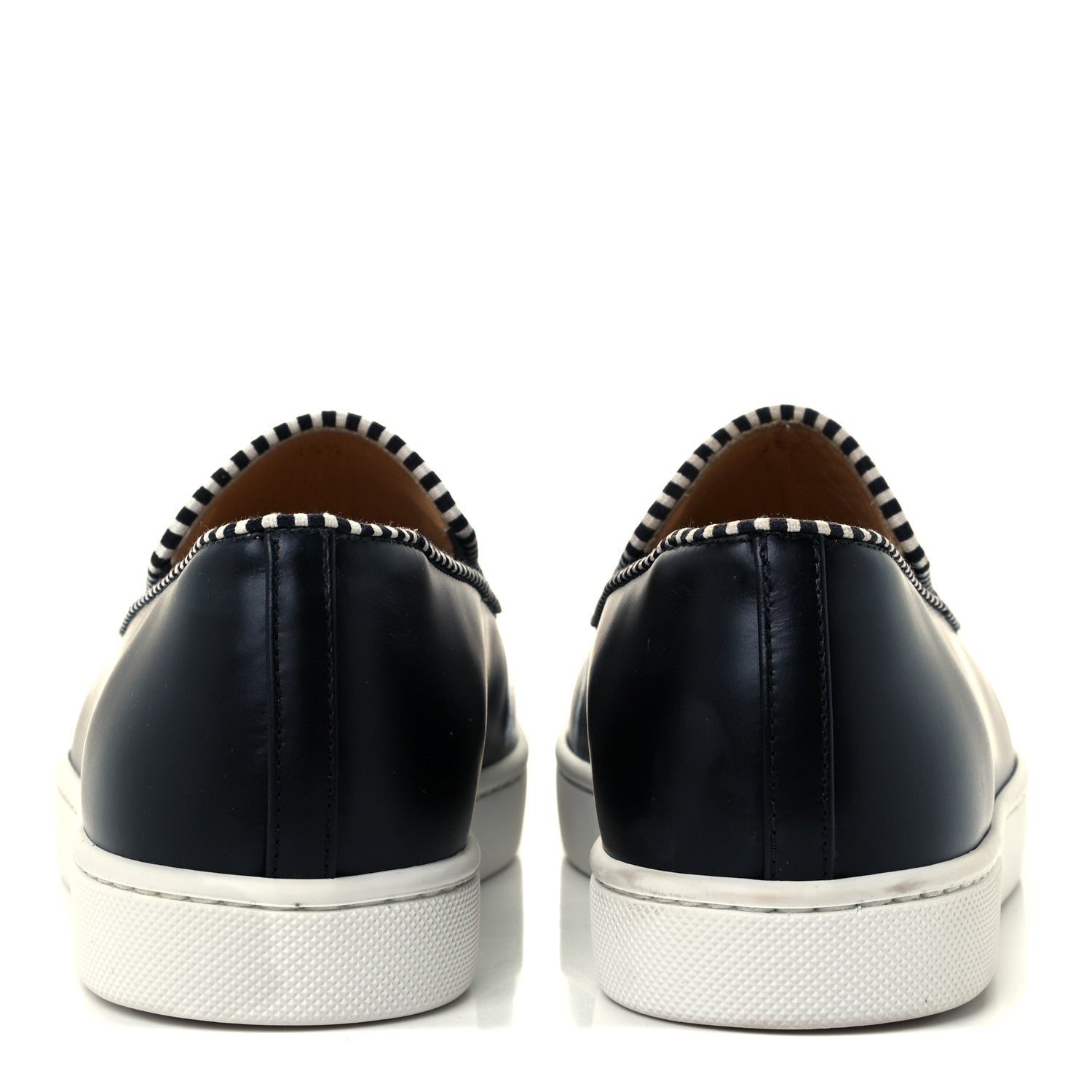 Christian Louboutin Calfskin Womens Loubi Love Flat Sneakers 35.5 Black Multicolor 6 of 13