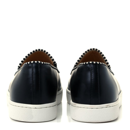 Christian Louboutin Calfskin Womens Loubi Love Flat Sneakers 35.5 Black Multicolor 6 of 13
