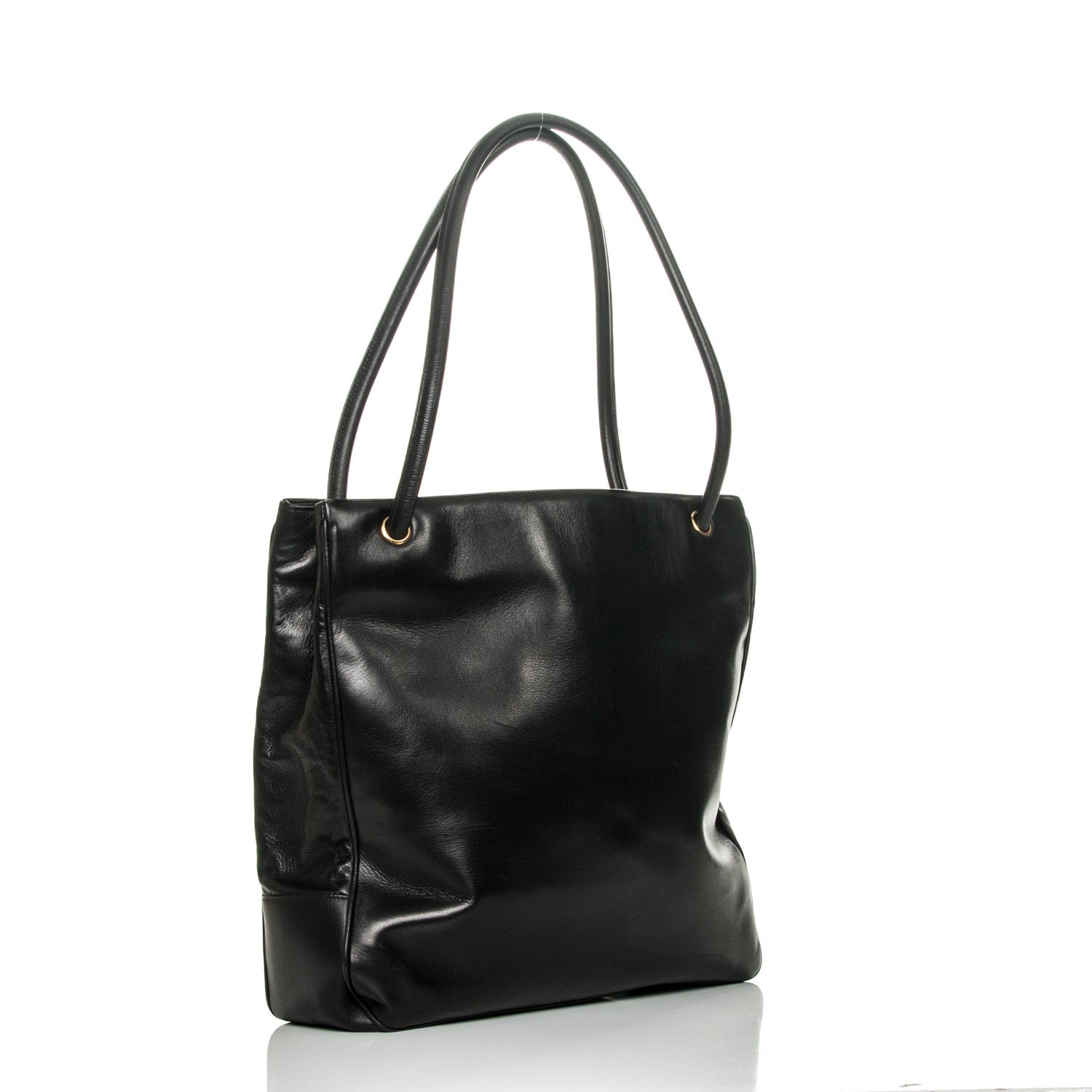 Chanel Lambskin CC Tote Black 3 of 8