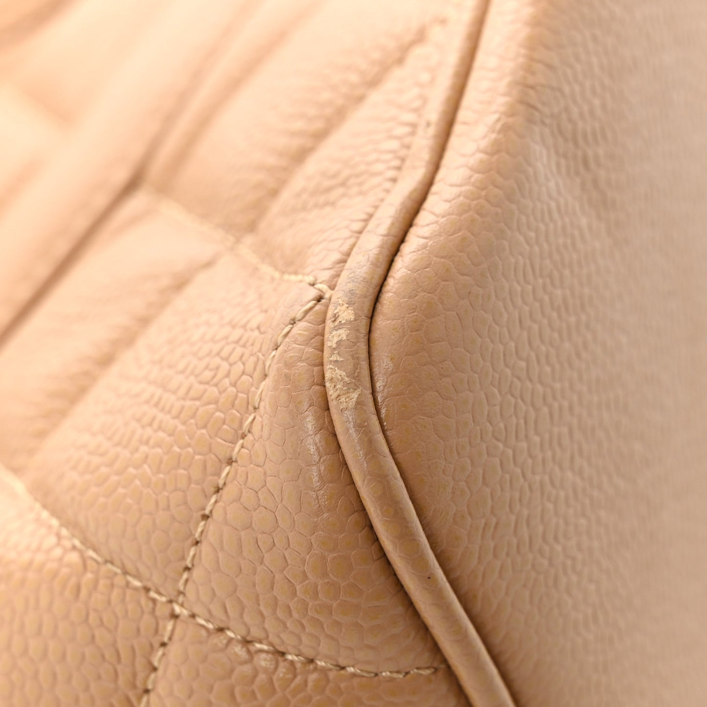 Caviar Quilted Medallion Tote Beige