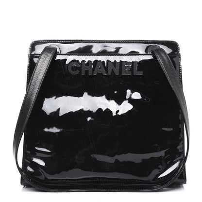 Chanel Patent Logo Tote Black 1 of 17