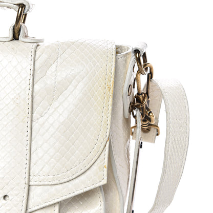 Proenza Schouler Snakeskin Calfskin Embossed Medium PS1 Satchel White 10 of 17