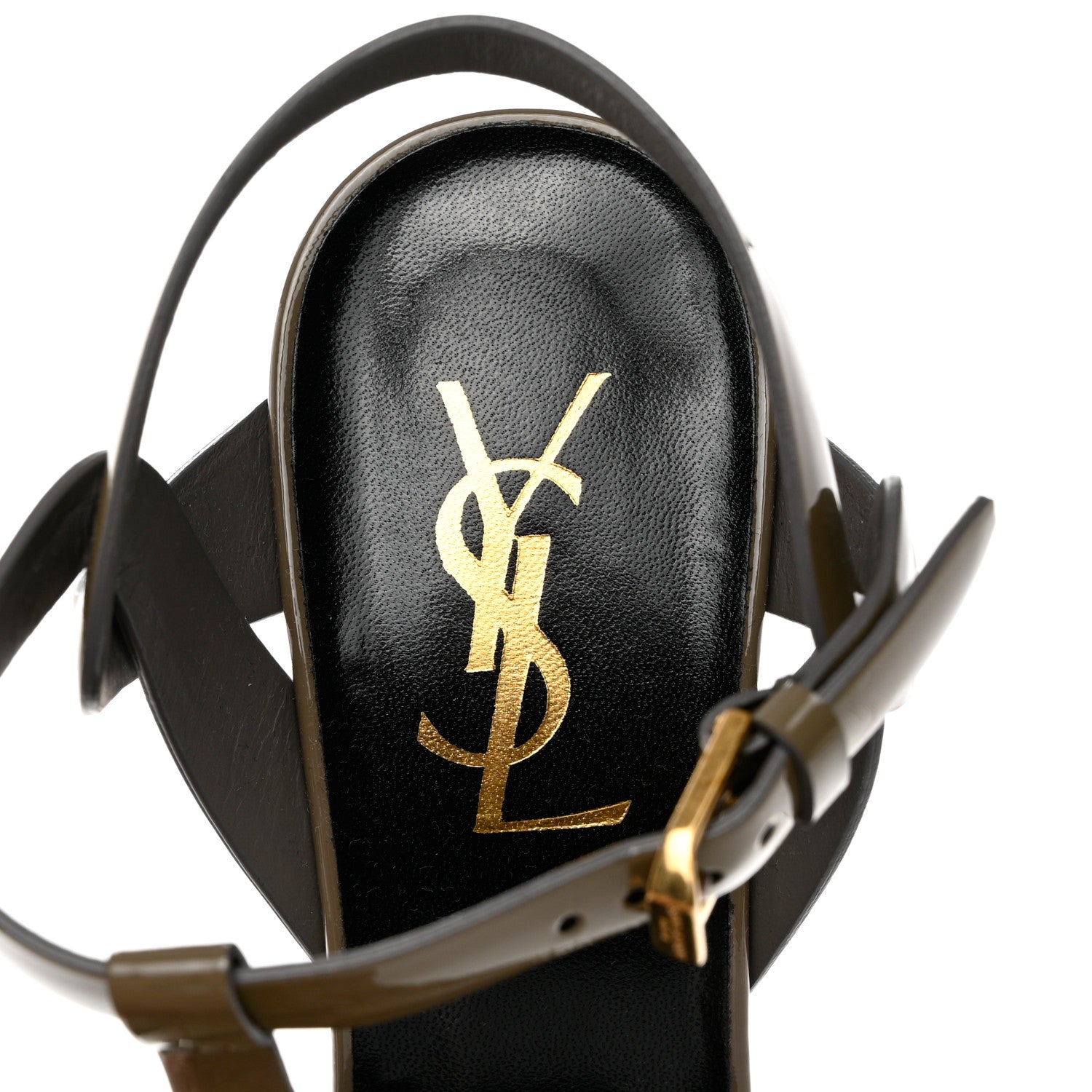 Saint Laurent Patent Tribute 105 Platform Sandals 35.5 Fog 6 of 9