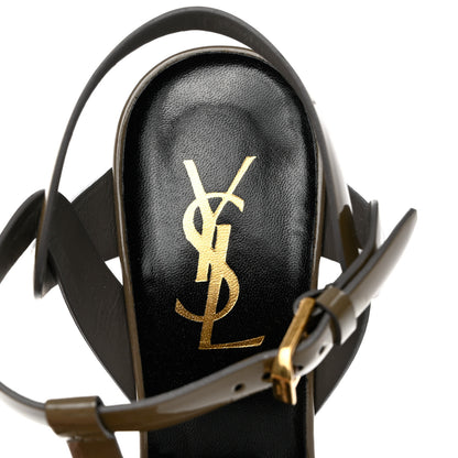 Saint Laurent Patent Tribute 105 Platform Sandals 35.5 Fog 6 of 9
