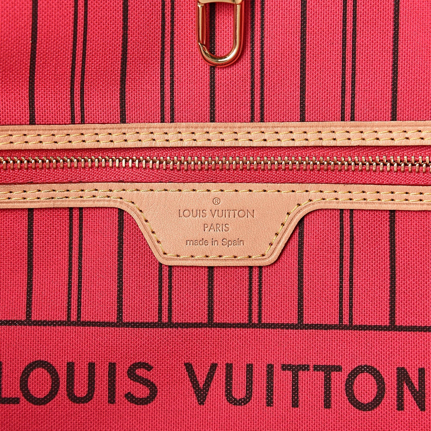 Monogram Bay Neverfull MM Rose Ballerine Poppy