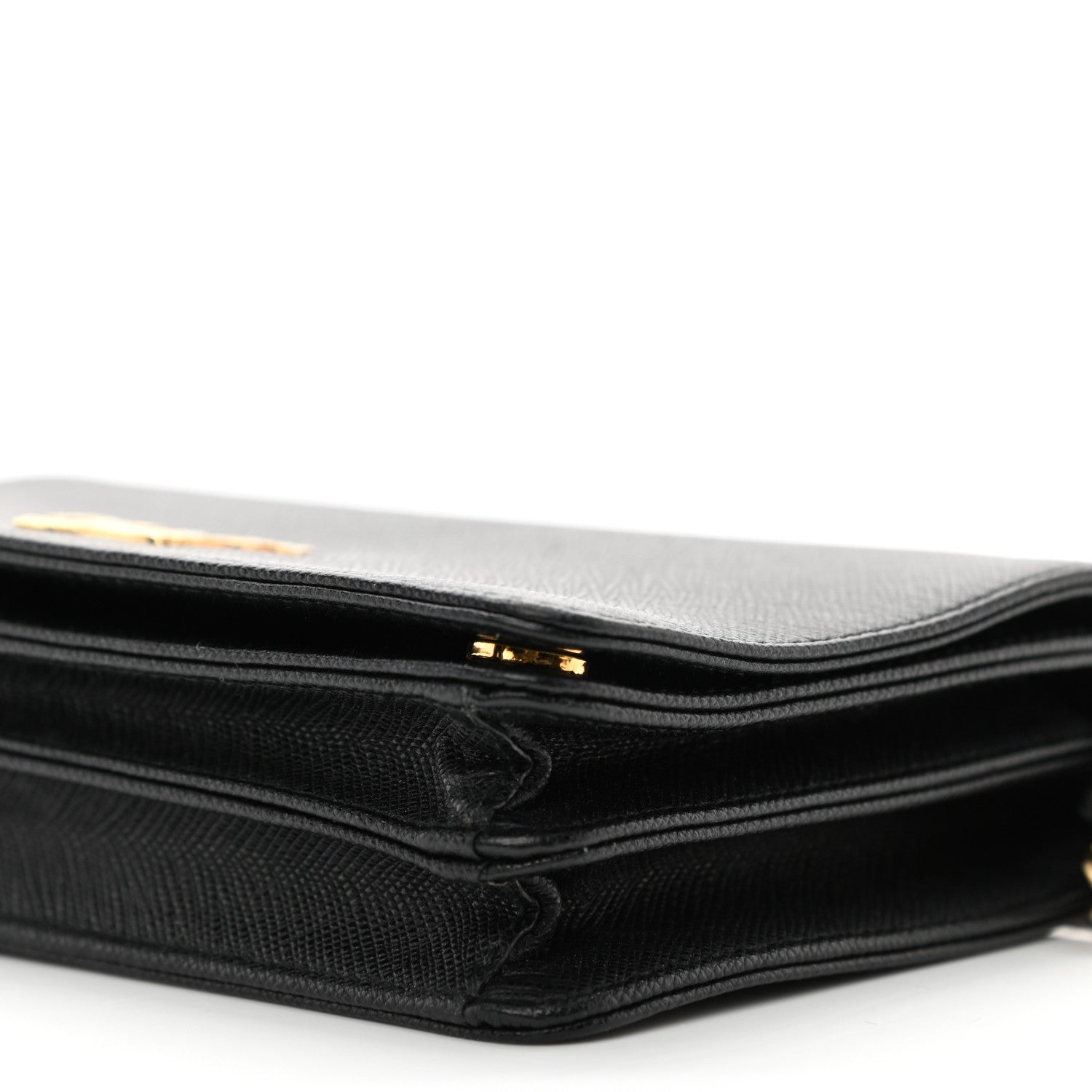 Prada Saffiano Chain Wallet Black 9 of 9