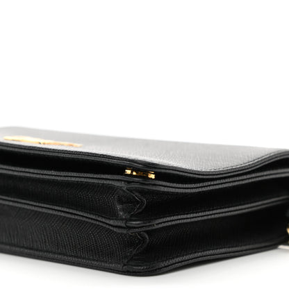 Prada Saffiano Chain Wallet Black 9 of 9