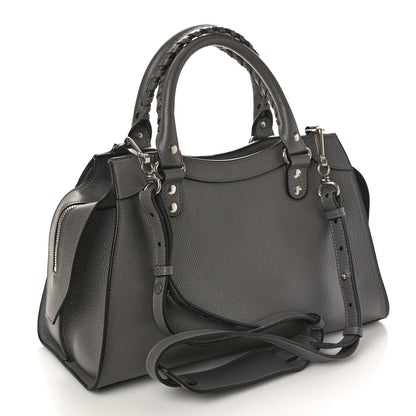 Balenciaga Grained Calfskin Neo Classic Silver Hardware S City Dark Grey 3 of 11