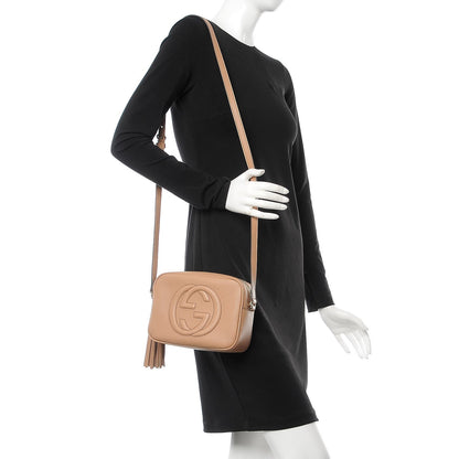 Gucci Pebbled Calfskin Small Soho Disco Bag Camelia 2 of 7
