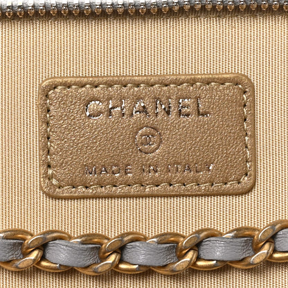 Chanel Lambskin Quilted Small Pearl Crush Vanity Case With Chain Grey 6 of 10