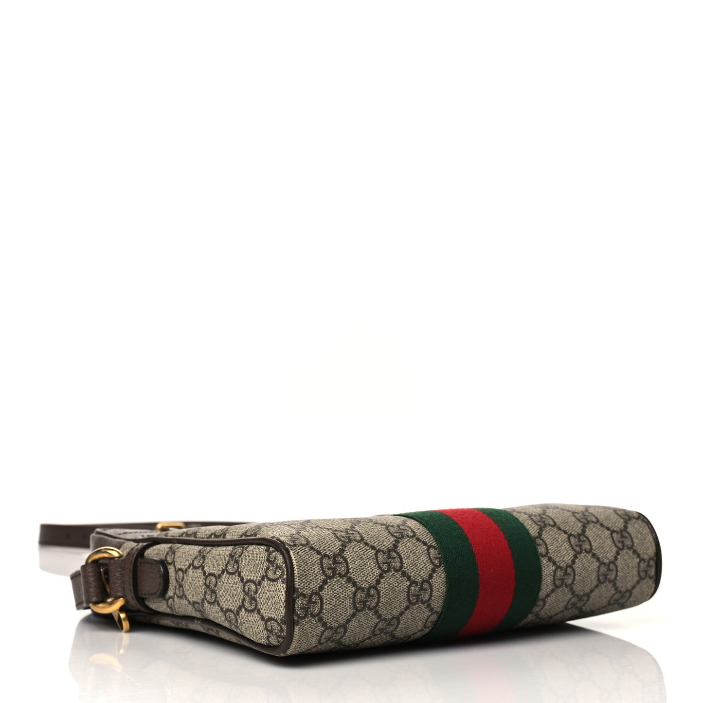 GG Supreme Monogram Web Small Ophidia Messenger Bag Brown