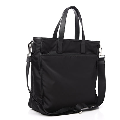 Prada Tessuto Nylon Saffiano Tote Black 2 of 8