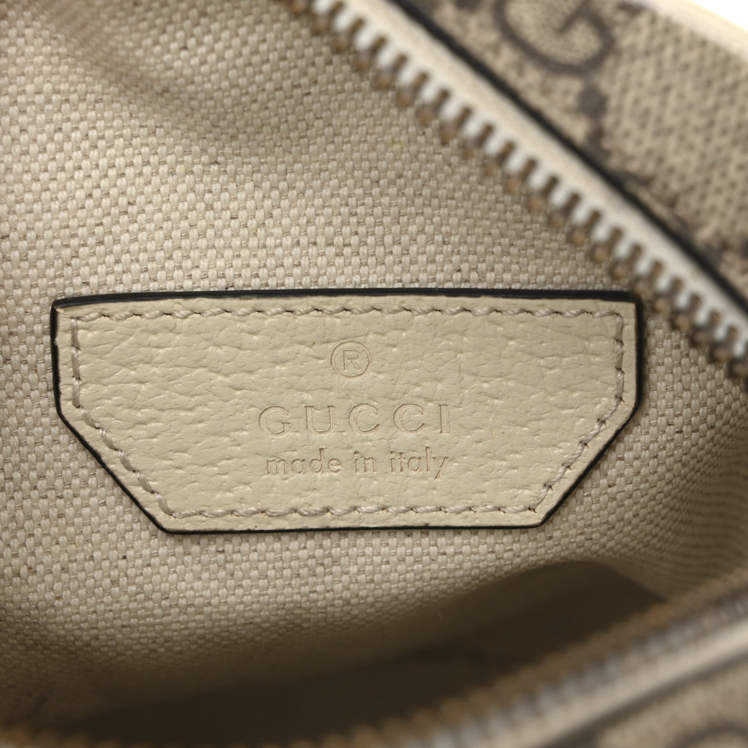 Gucci GG Supreme Monogram Web Mini Ophidia Double Zip Messenger Bag Beige Ebony Mystic White 6 of 10