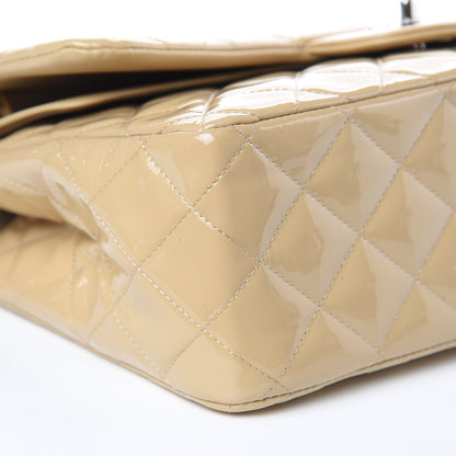 Chanel Patent Quilted Jumbo Double Flap Beige 8 of 14