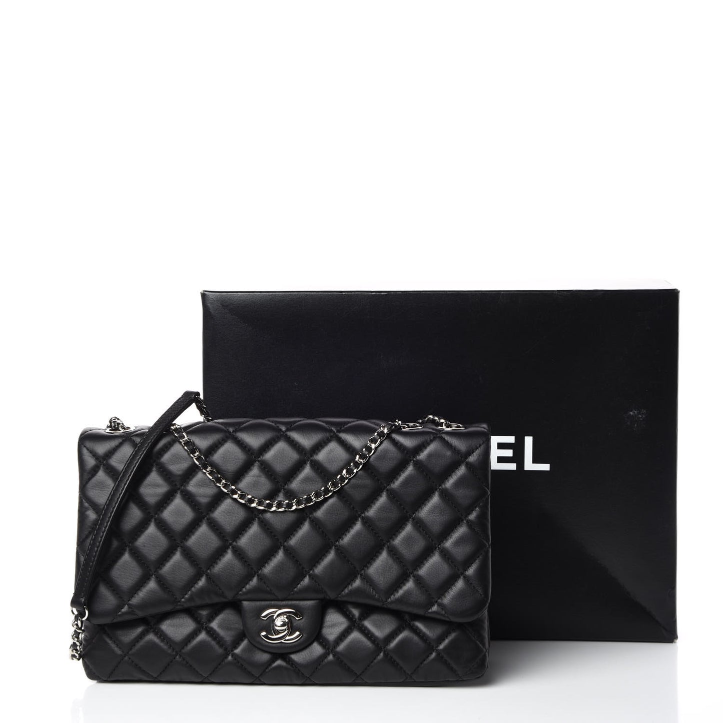 Calfskin Quilted Tender Touch Flap Bag Black