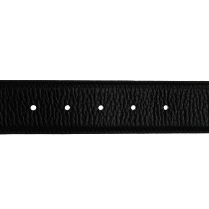 Gucci Pebbled Calfskin Interlocking G 40mm Belt 95 38 Black 5 of 6