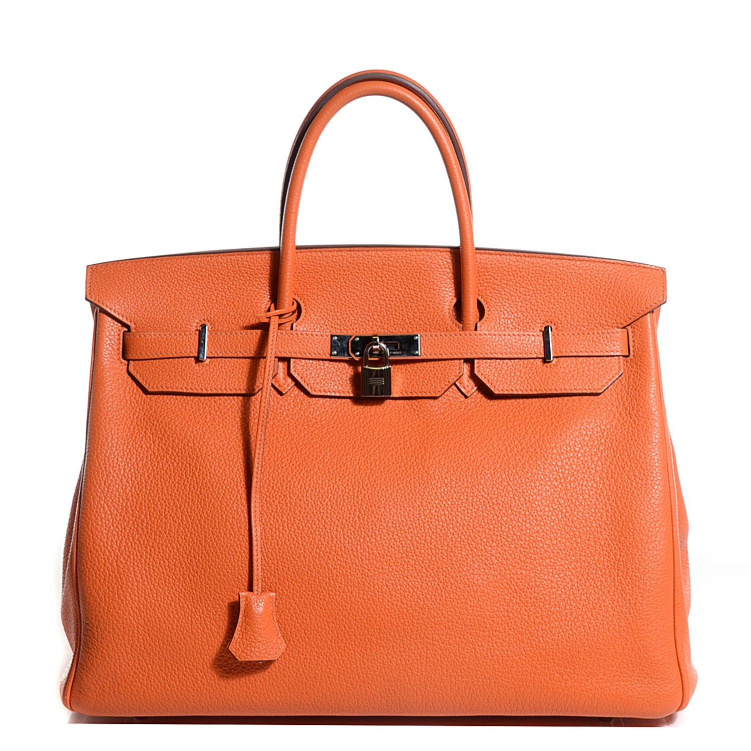 Hermes Taurillon Clemence Birkin 40 Orange 1 of 23