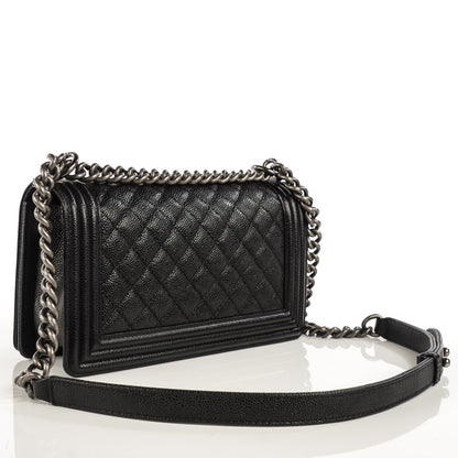 Chanel Caviar Quilted Medium Boy Flap Black 3 of 8