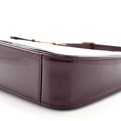 Saint Laurent Patent Calfskin Le 5 A 7 Hobo Spicy Chocolate 10 of 11