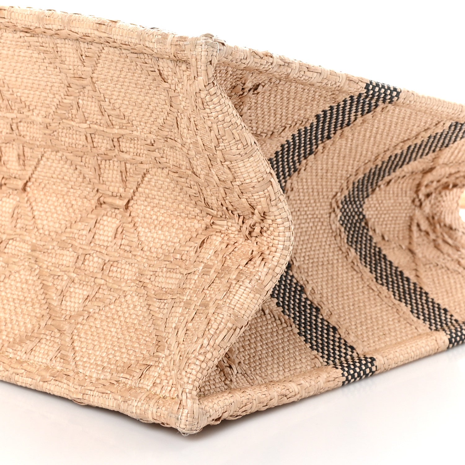 Christian Dior Raffia Cannage Medium Book Tote Natural 9 of 9