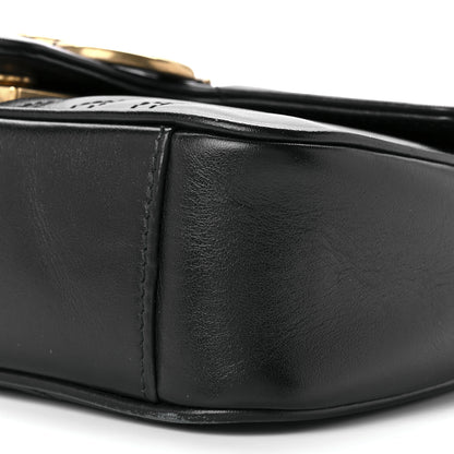 Gucci Calfskin Matelasse Mini GG Marmont Shoulder Bag Black 9 of 9