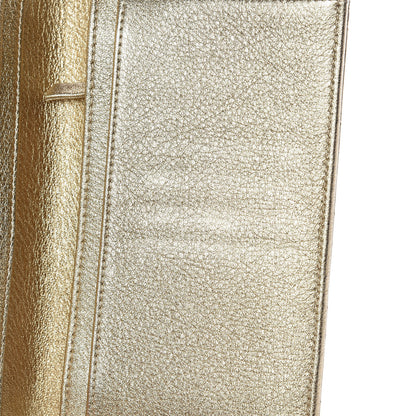 Chanel Metallic Calfskin Quilted Reissue Yen Wallet Gold 9 of 15