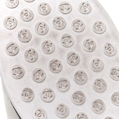 Chanel Lycra Womens CC Sneakers 40 Black White 8 of 11