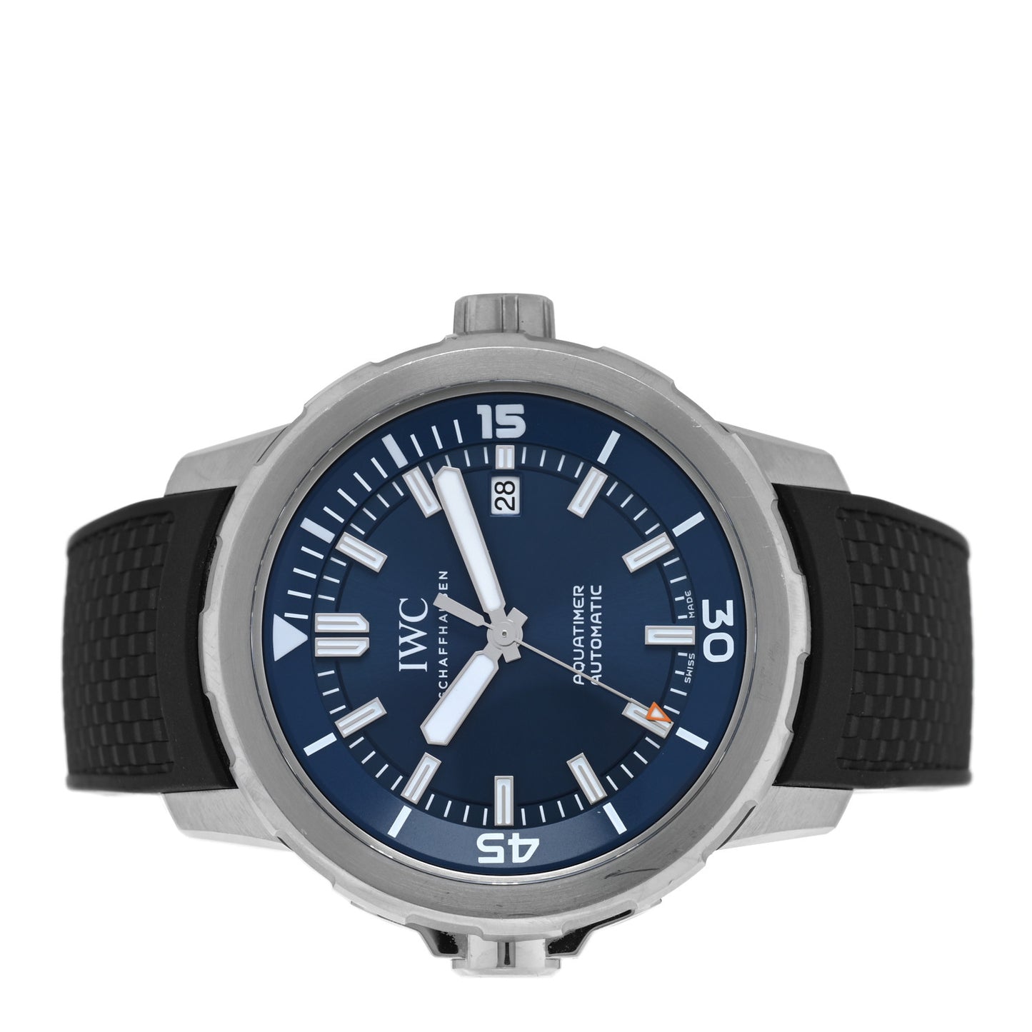 Stainless Steel Rubber 42mm Aquatimer Automatic Watch Blue IW329005