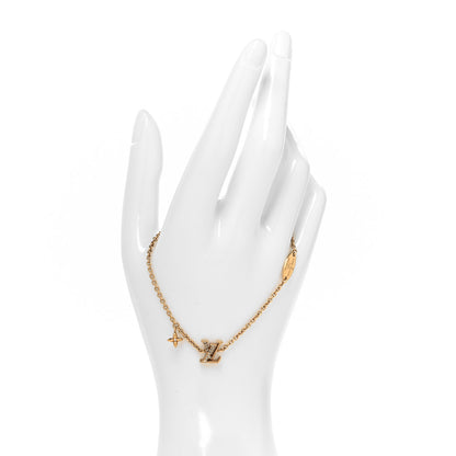 Louis Vuitton Metal Crystal LV Iconic Bracelet Gold 2 of 6