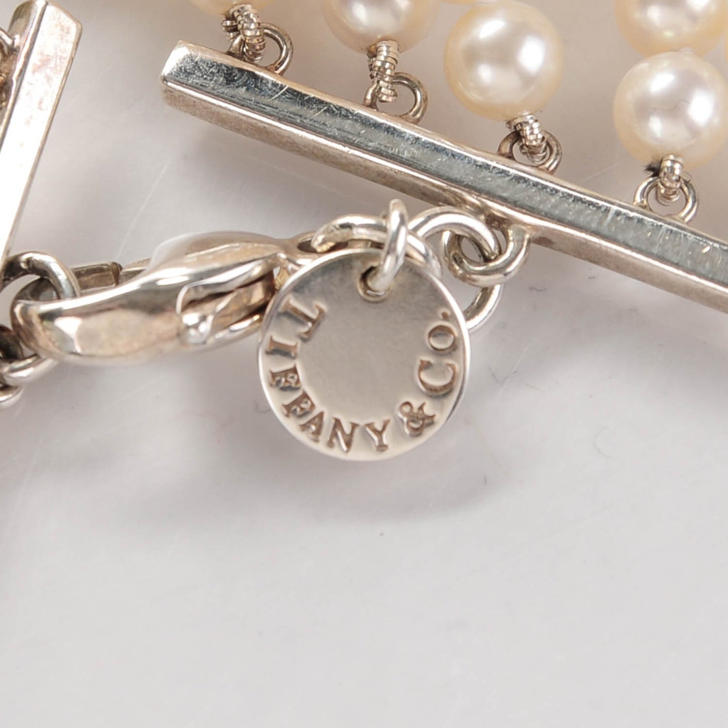 Sterling Silver Pearl 4.5mm Ziegfeld 5 Strand Bracelet