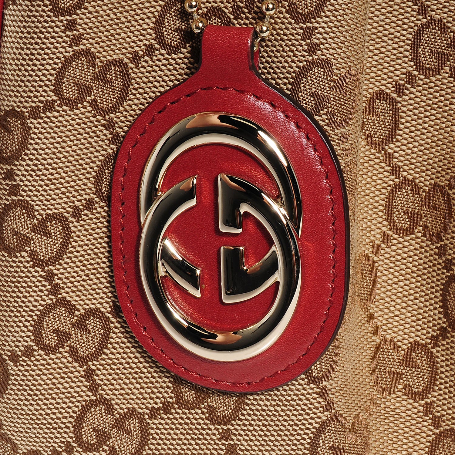Gucci Monogram Medium Sukey Tote Red 9 of 9