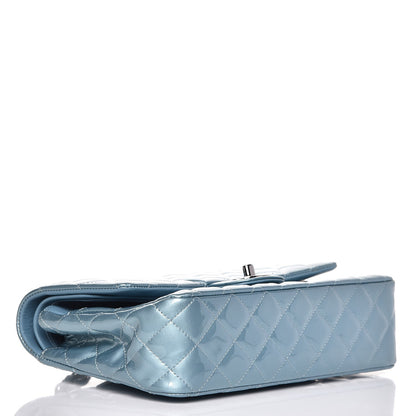 Chanel Patent Calfskin Quilted Medium Double Flap Turquoise 4 of 9