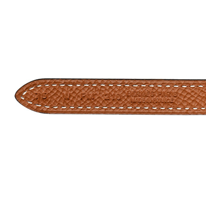 Hermes Swift Epsom 13mm H Torsade Belt 75 30 Black Gold 6 of 7